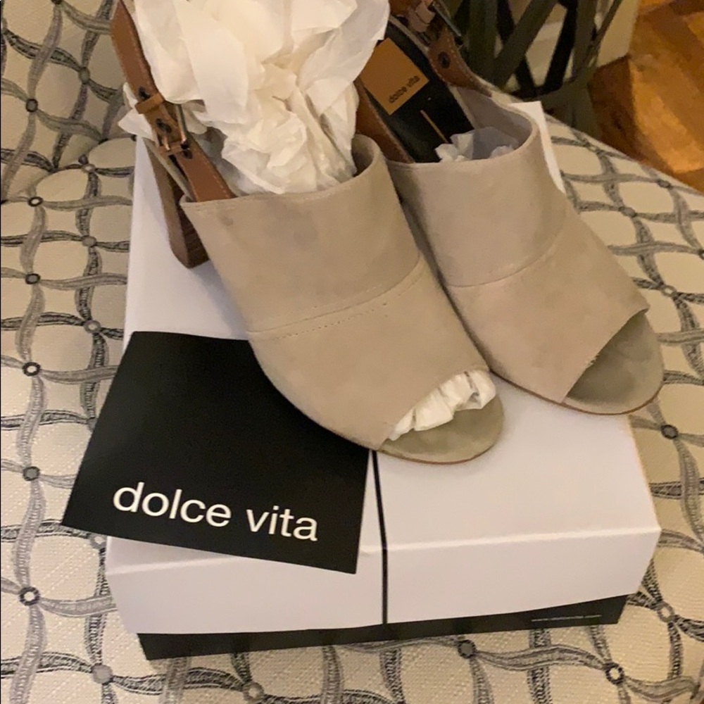 Dolce Vita Taupe Suede Sandal